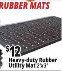 Ocean State Job Lot Heavy-duty rubber utility mat offer