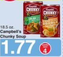 Harris Teeter Campbell's Chunky Soup offer