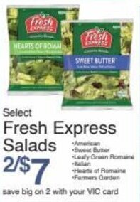 Harris Teeter Fresh Express Salads offer