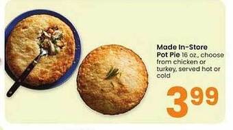 Albertsons Made in-store pot pie offer