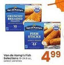 Albertsons Van de kamp's fish selections offer