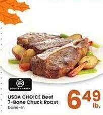 Albertsons Usda choice beef 7-bone chuck roast offer