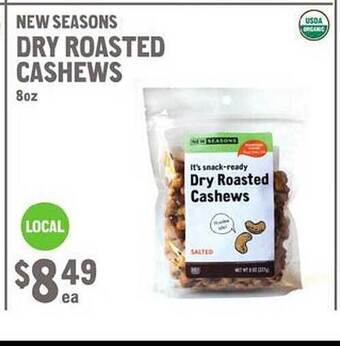 New Seasons Market New seasons dry roasted cashews offer