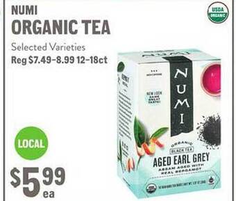 New Seasons Market Numi organic tea offer