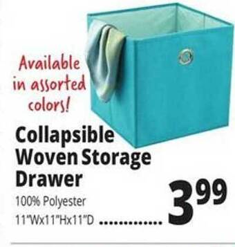 Ocean State Job Lot Collapsible woven storage drawer offer