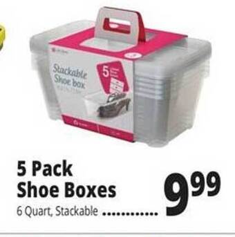 Ocean State Job Lot 5 pack shoe boxes offer