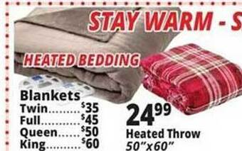 Ocean State Job Lot Heated throw offer