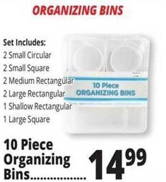 Ocean State Job Lot Organizing bins offer