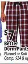 Ocean State Job Lot Better dorm pants offer