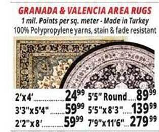 Ocean State Job Lot Granada & valencia area rugs offer