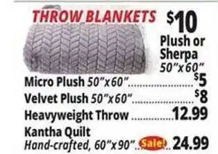 Ocean State Job Lot Throw blankets plush or sherpa offer