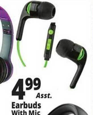 Ocean State Job Lot Earbuds with mic offer