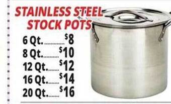 Ocean State Job Lot Stainless steel stock pots offer