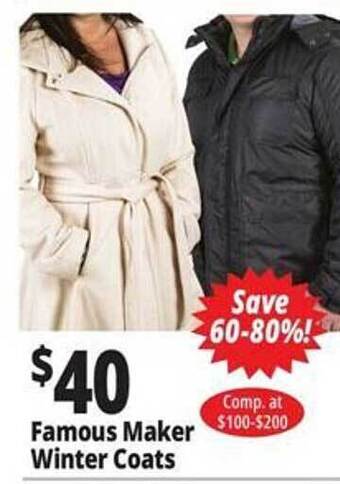 Ocean State Job Lot Famous maker winter coats offer