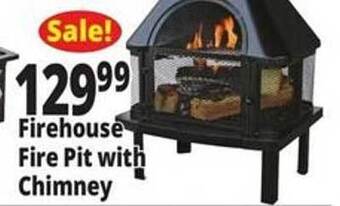 Ocean State Job Lot Firehouse fire pit with chimney offer