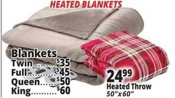 Heated blankets offer at Ocean State Job Lot