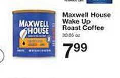 Price Chopper Maxwell house wake up roast coffee offer