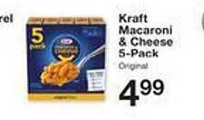 Price Chopper Kraft macaroni & cheese 5-pack offer