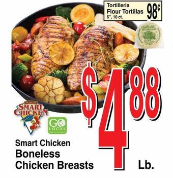 Super Saver Smart chicken boneless chicken breasts offer