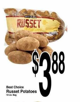 Super Saver Best choice russet potatoes offer