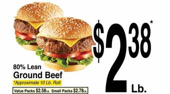 Super Saver 80% lean ground beef offer