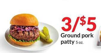 Hy-Vee Ground pork patty offer