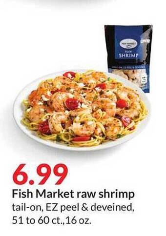 Hy-Vee Fish market raw shrimp offer