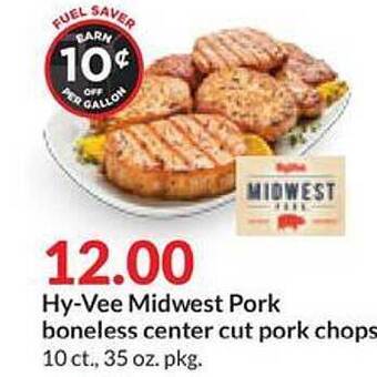 Hy-Vee Hy-vee midwest pork boneless center cut pork chops offer