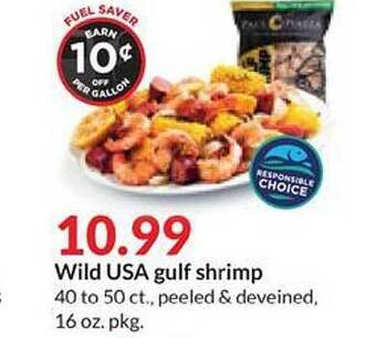 Hy-Vee Wild usa gulf shrimp offer