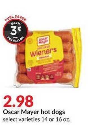 Hy-Vee Oscar mayer hot dogs offer