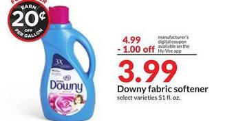 Hy-Vee Downy fabric softener offer