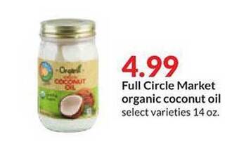 Hy-Vee Full circle market organic coconut oil offer