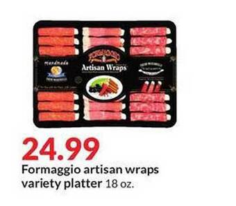 Hy-Vee Formaggio artisan wraps variety platter offer