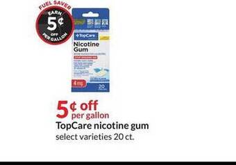 Hy-Vee Topcare nicotine gum offer