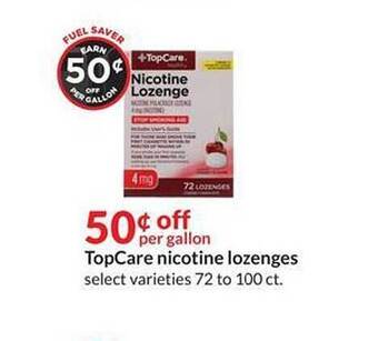 Hy-Vee Topcare nicotine lozenges offer