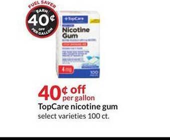 Hy-Vee Topcare nicotine gum offer