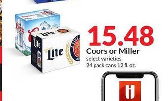 Hy-Vee Coors or miller lite offer