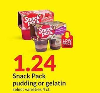 Hy-Vee Snack pack pudding or gelatin offer