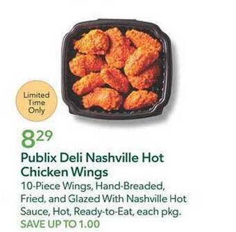 Publix Publix deli nashville hot chicken wings offer