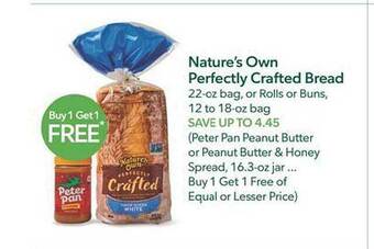 Publix Nature's own perfectly crafted bread offer