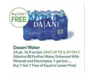 Publix Dasani water offer