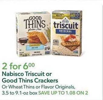 Publix Nabisco triscuit or good thins crackers offer