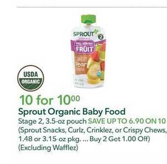 Publix Sprout organic baby food offer