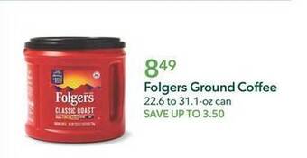 Publix Folgers ground coffee offer