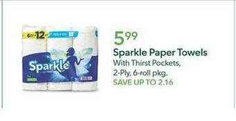 Publix Sparkle paper towels offer
