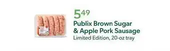 Publix Publix brown sugar & apple pork sausage offer