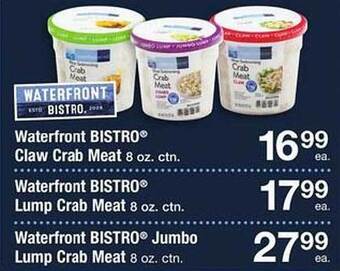 Safeway Waterfront bistro claw crab meat, lump or jumbo offer