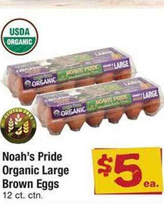 Safeway Noah's pride organic large brown eggs offer