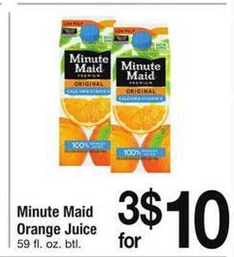 Safeway Minute maid orange juice offer