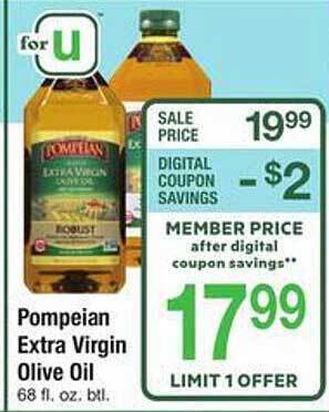 Safeway Pompeian extra virgin olive oil offer